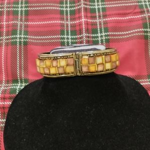 Mosaic Tile wide hinges Bracelet